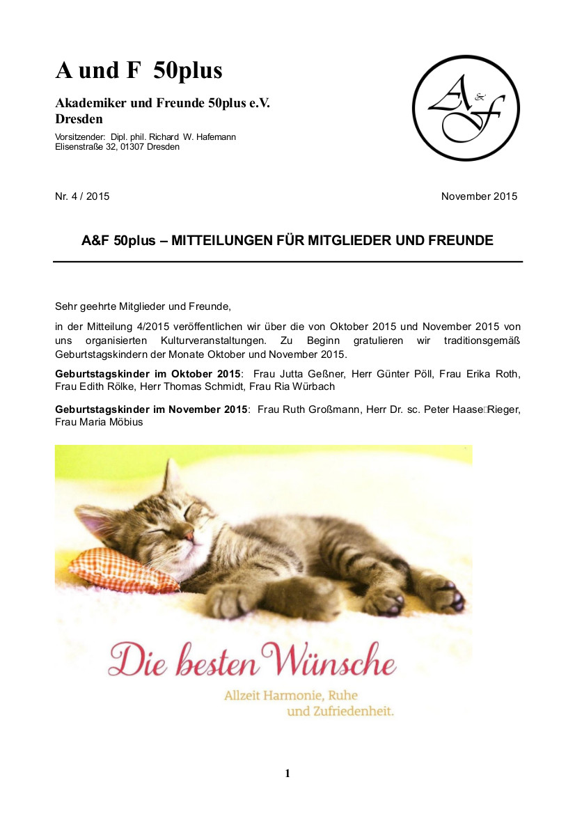 A&F-Mitteilung 4-2015